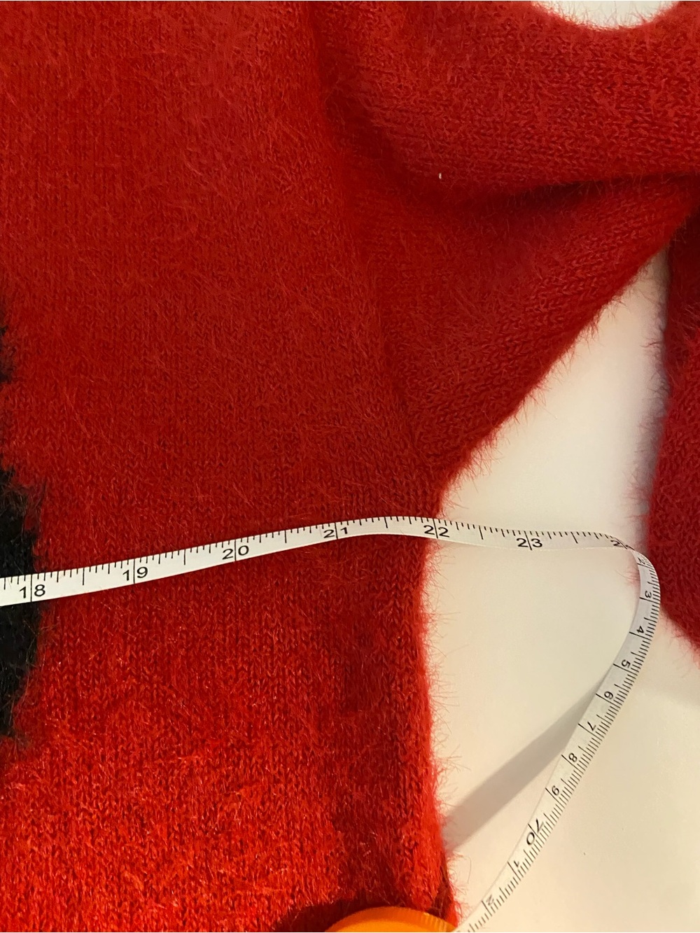 NWT Aelfric Eden Red Fuzzy Sweater with Black Cat Graphics - Picture 7 of 7